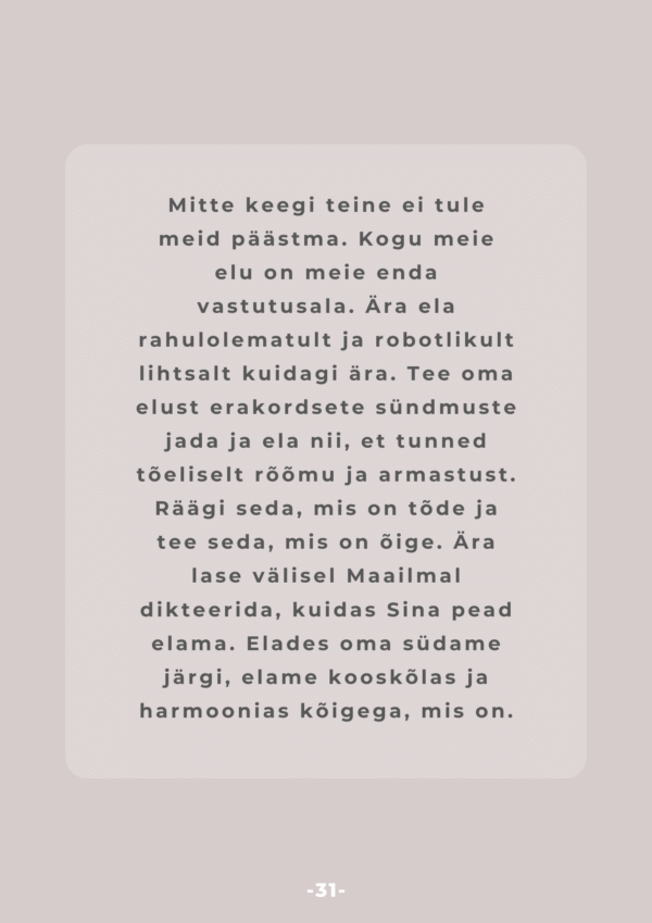 Väärin parimast parimat ELU. PDF formaadis E-töövihik - Image 2